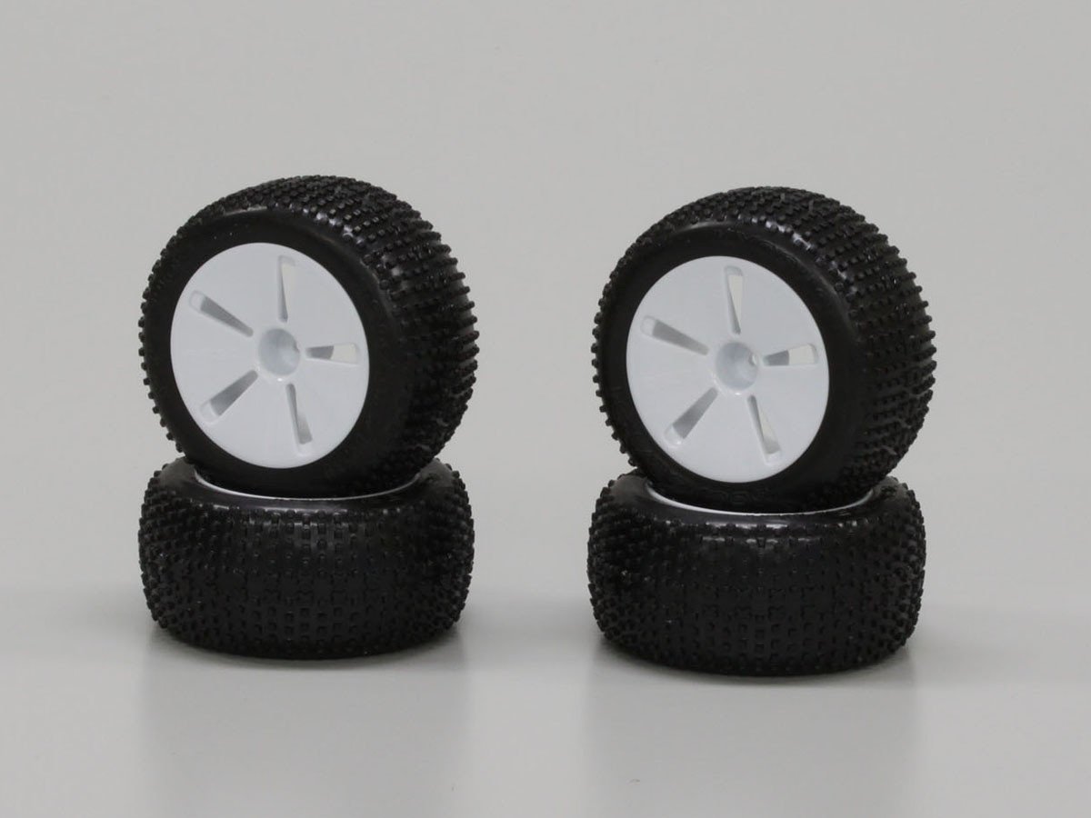 IHTH30W Wheel With Tire Set(Mini Inferno ST/Whit IHTH30W  - KYOSHO RC